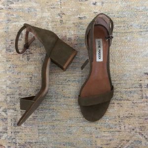 Olive Green Steve Madden Sandal Heels